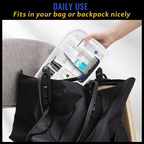 16 Pieces Clear Makeup Bags Bulk (16 Count)