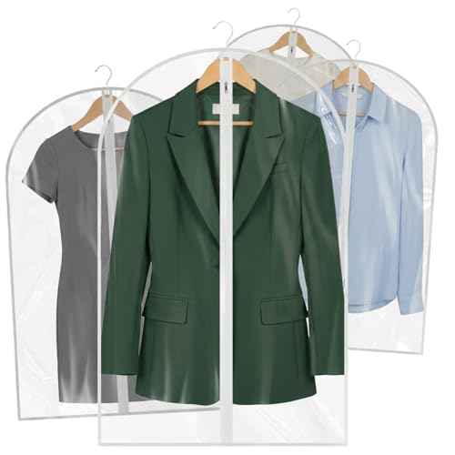 36” All Clear Garment Bags for Women Suit Bags (12 Count)