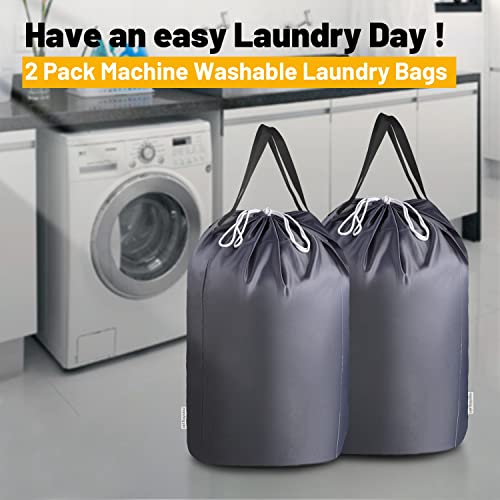 140L Washable Laundry Bags with Handles (2 Count)