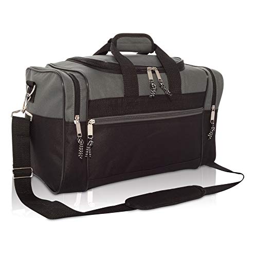 17" Blank Duffle Bag in Gray and Black