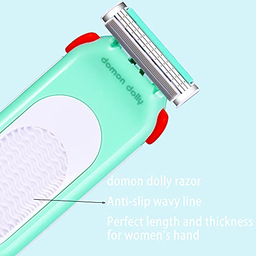 Domon dolly Razors for Women 6 Refills 3 Blades Shaver for Face Legs Bikini area (6 Count)