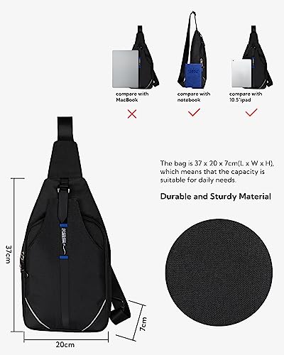 Medium Crossbody Sling Backpack Anti Theft Backpack for Traveling Chest Shoulder Bag