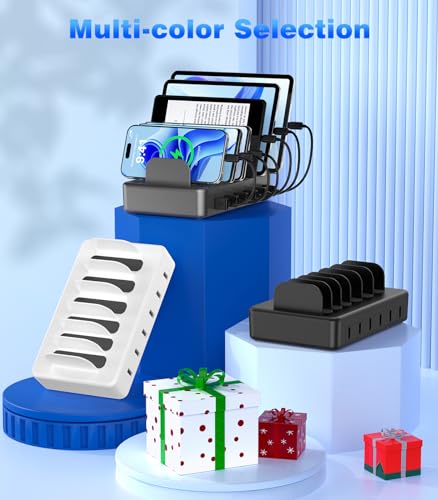 50W 6 USB Port Charging Station for Multiple Devices