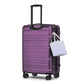 24 Inch Luggage TSA Approved Hardshell Suitcases with Spinner Wheels Durable PC+ABS Medium Checked Travel Luggage for Women Men Dark Purple