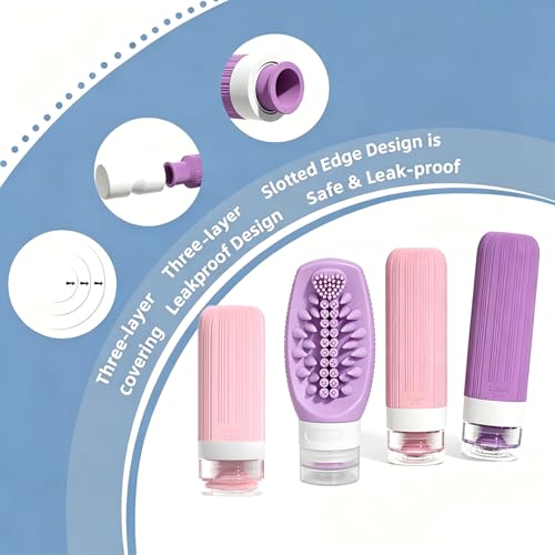 16 Pack Travel Bottles with Body Brush