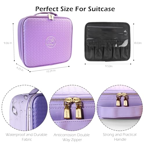Travel Makeup Bag Cosmetic Bag Makeup Organizer Bag with Lighted Mirror