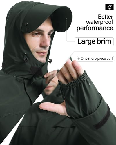 Rain Suit Waterproof Breathable Lightweight 2 (2 Count)
