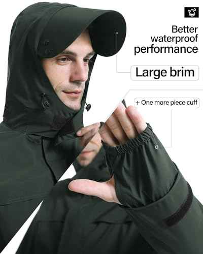 Rain Suit Waterproof Breathable Lightweight 2 (2 Pieces)