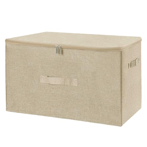 Fabric Storage Bins with Zipper Lids