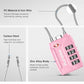 2 Pack TSA Approved Luggage Locks 4 Digit Code Cable Lock Basic Pink (2 Count)