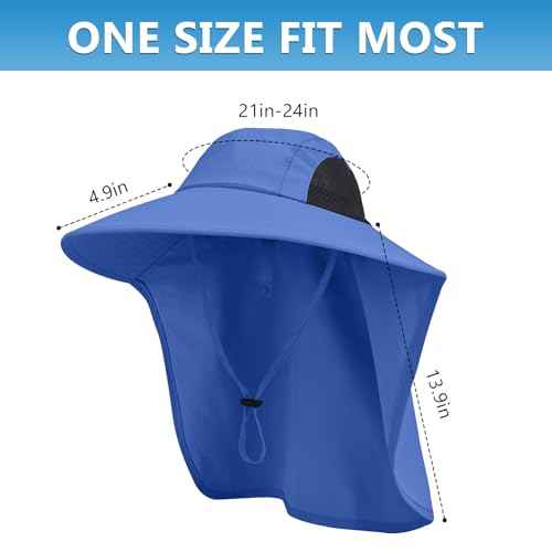 Sun Hat for Men Women with Neck Flap