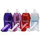 USA Merchant Collapsible Reusable Water Bottle with Carabiner Clip Light Weight Leak Proof Foldable Drinking Water Bottle Non Toxic BPA Free (4 Count)