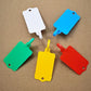 100pcs Reusable Blank Plastic Tags Ties Key Tags 1.45"*2.48" Serrated Tension Sealing Strap with Large Label Plastic Tie Mark Label Waterproof Hang Sign Write on Tag