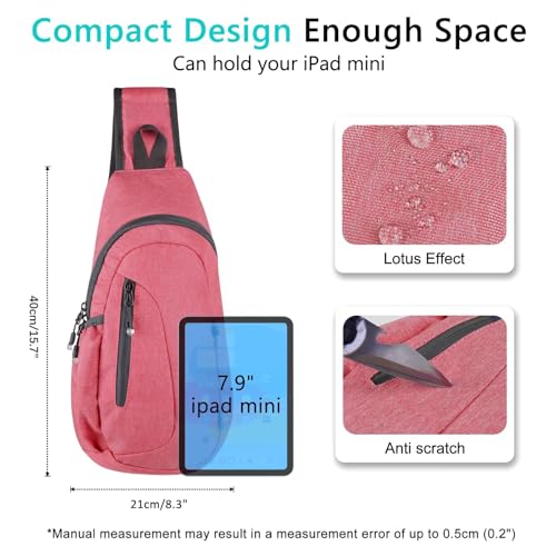 Small Sling Bag Lightweight Crossbody Bag for Women Men Hiking Backpack Travel Shoulder Bags Chest Daypack for Gym Work Casual Cycling Sports Z1