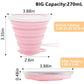 2 Pack Silica gel Collapsible Travel Cup 270ml