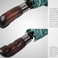 Folding Umbrella Real Wood Handle Walnuts Alpine Green