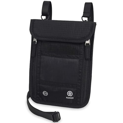 Neck Wallet Travel Pouch and RFID Blocking Passport Holder for Women and Men
