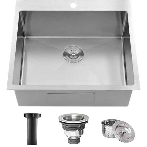 25 x 22 Inch Drop In Kitchen Sink