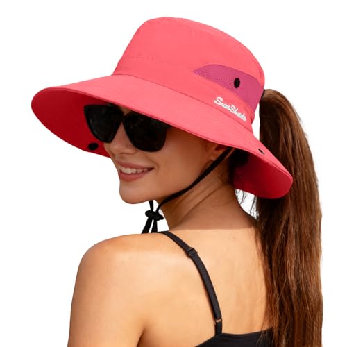 Women's Ponytail Safari Sun Hat