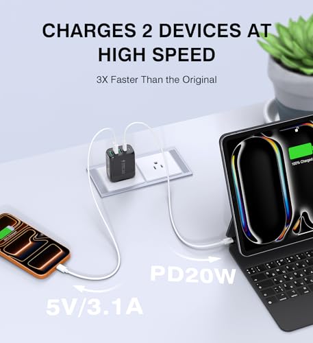 60W USB C Wall Charger Block (2 Count)