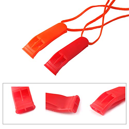 10 Pcs Emergency Safety Whistle with Lanyard for Boating