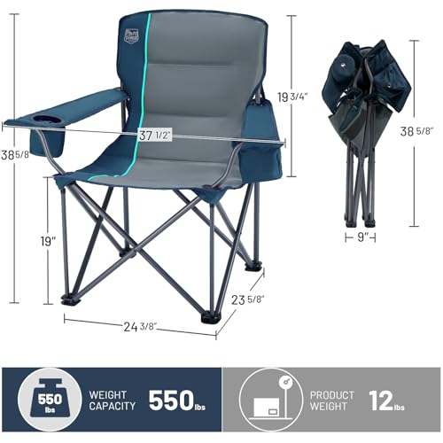 2 Pack Oversized Folding Camping Chair for Adults (2 Count)