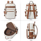 Vegan Leather Laptop Backpack for Women Fits 16 Inch Laptop