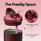 FreeSip Tumbler Stainless Steel Water Bottle 40 oz Black Cherry