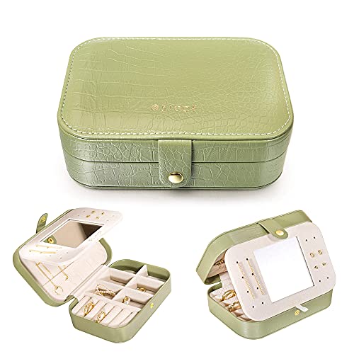 Travel Jewelry Organizer Boxes for Women Small Portable Necklace Earrings Bracelet Rings Travel Case Best Friend Birthday Gifts for Women Trendy