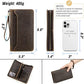 Top Grain Leather Travel Passport Wallet Organizer Case for Families