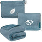 Compact 2-in-1 Travel Blanket Pillow for Airplane Flight, Blue