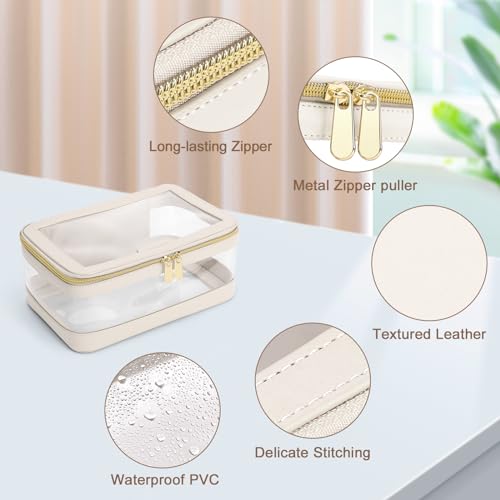 Travel Clear Makeup Bag with Makeup Brush Bag (2 count)