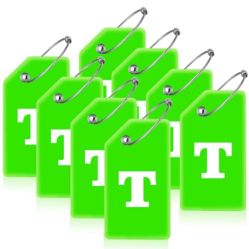 8 Pack Initial Luggage Tags for Suitcases Airplane Travel Essentials (8 Count)