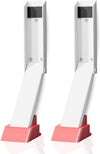2 Pack Door Stop, No Drill Door Stoppers - Kickdown Doorstop for Home, Glass Doors, & Outdoors, Easy to Install Doors with Self Adhesive Door Stopper, No Screw Flip Down Portable Door Stopper - White