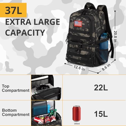 Tactical Double Deck Cooler Backpack for Men (18 Count)