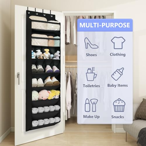 1 Pack 8 Shelves Over The Door Shoe Organizer