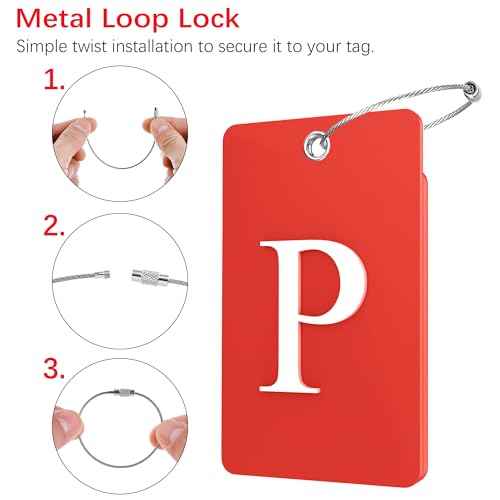 2 Pack Initial Luggage Tags for Suitcases Airplane Travel Essentials (2 Count)