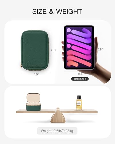 Jewelry Travel Case with Clear 8 Velvet Bags