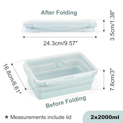 Extra Large Collapsible Silicone Food Storage Containers