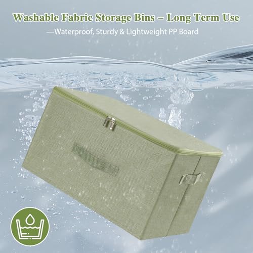 Fabric Storage Bins with Zipper Lids