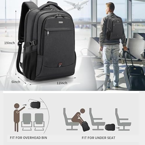 17 Inch Travel Laptop Backpack Water Resistant College Backpack for Men