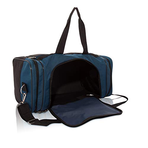Medium Duffle Bag Duffel Bag in Black and Navy Blue Gym Bag