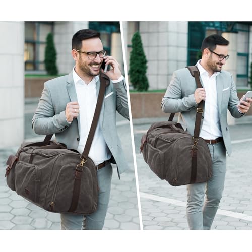 Garment Bags for Travel Canvas Duffle Bags for Men Hanging Suitcase (76 Liters)