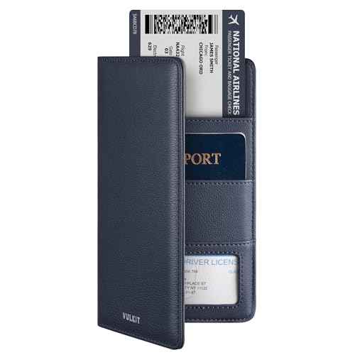 Passport Wallet for Travel RFID Blocking Premium Leather