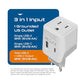 European Egypt Travel Adapter Plug with Dual USB (2 Count)