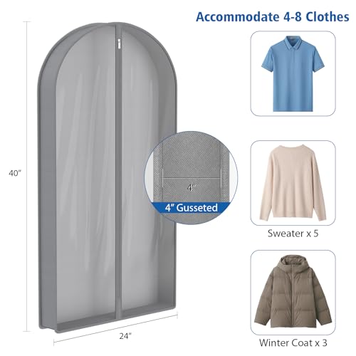 Suit Bags for Closet Storage Clear Mink Coat Storage Bag 40 in
