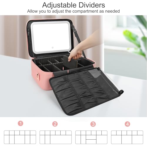Makeup Bag with LED Mirror