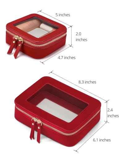 Clear Makeup Bag with Zipper (2 Count)