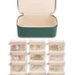 Jewelry Organizers and Storage with Clear 12 Velvet Bags (12 Count)