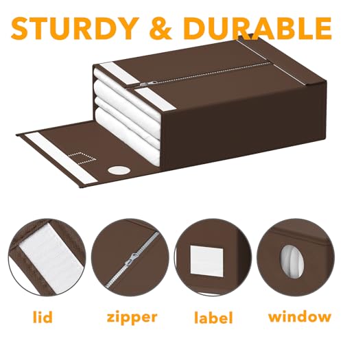 12 Pack Bed Sheet Organizers and Storage (12 Count)